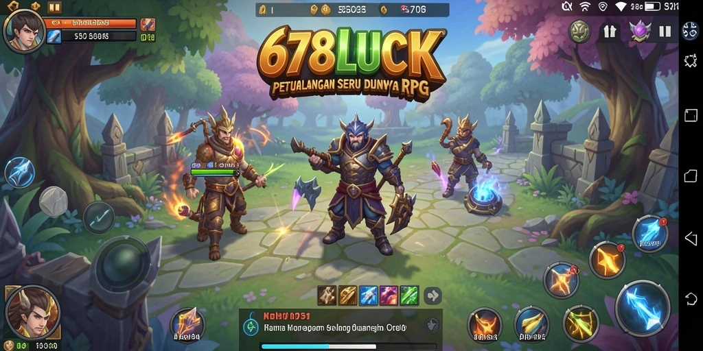 Screenshot menampilkan pertarungan seru di dalam game RPG.
