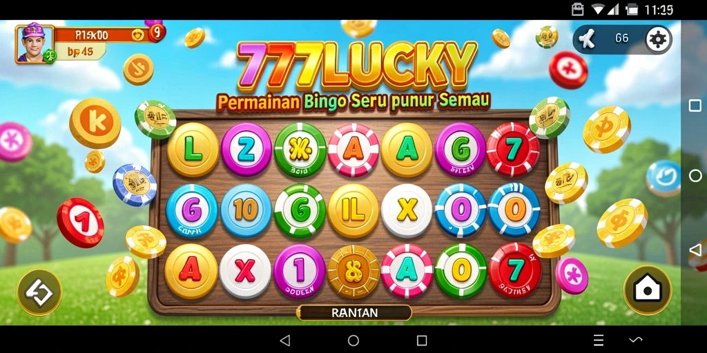 Tampilan gameplay 777LUCKY saat bermain Bingo yang seru.