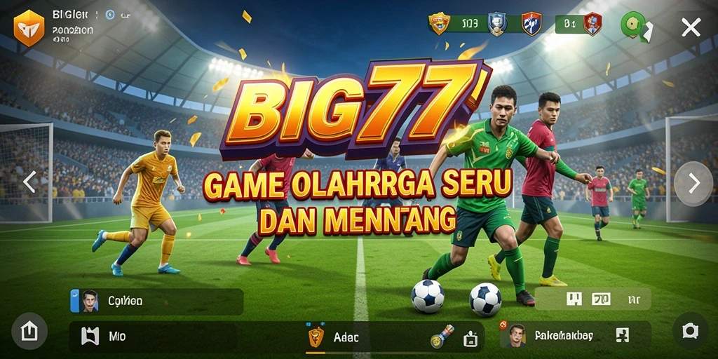 Screenshot utama BIG77 menampilkan gameplay olahraga yang dinamis dan seru.