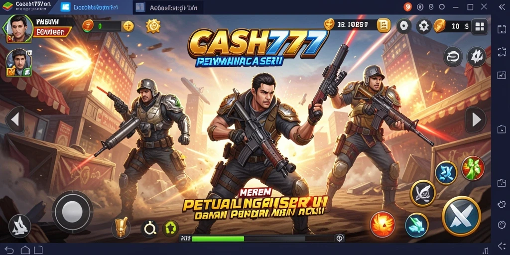 Tampilan gameplay aksi yang mendebarkan dari CASH777.