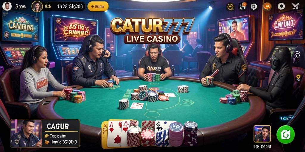 Tampilan gameplay menarik dari aplikasi Live Casino CATUR777.