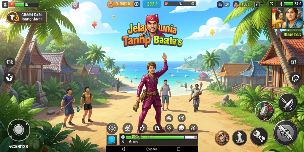 Screenshot gameplay CERI123 yang menunjukkan eksplorasi dunia terbuka.