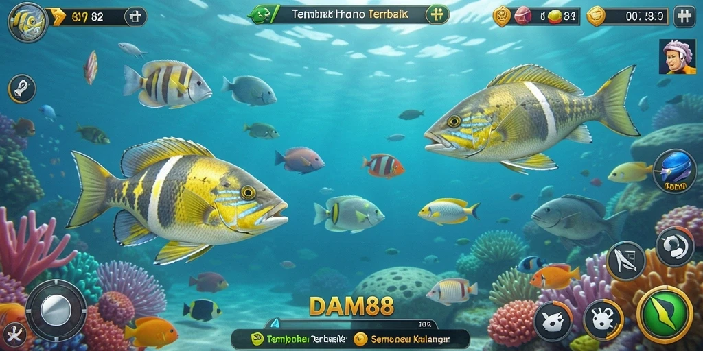 Tampilan gameplay menarik dari Tembak Ikan di DAM88.