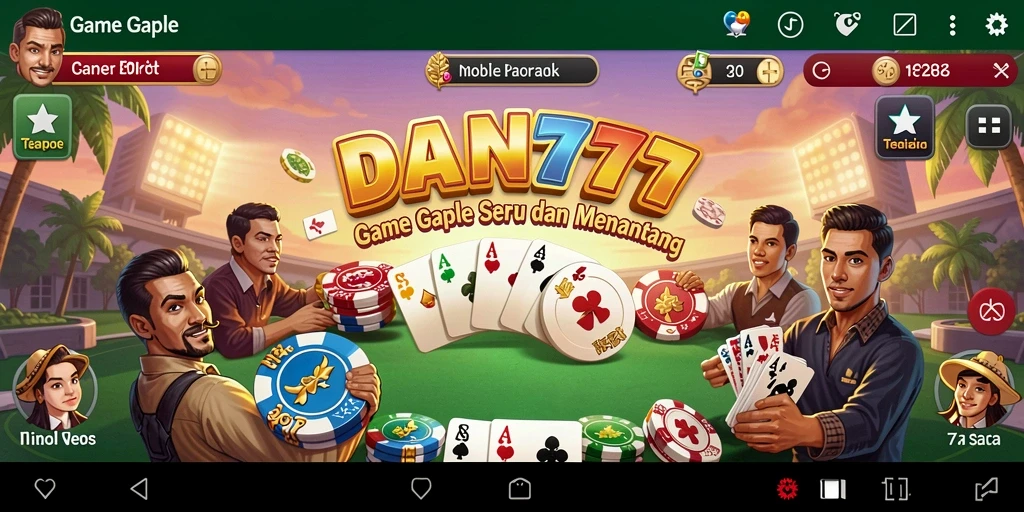 Tampilan gameplay Gaple yang menarik dan seru di DAN777.