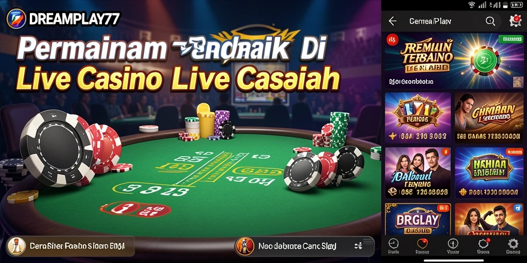 Tampilan gameplay <strong>DREAMPLAY77</strong> yang menarik dan interaktif dengan dealer langsung.