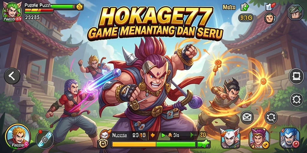 Tampilan gameplay menarik dari HOKAGE77 dengan teka-teki yang menantang.