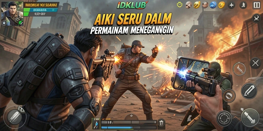 Tampilan utama gameplay IDKLUB dengan aksi seru dan grafis menarik.