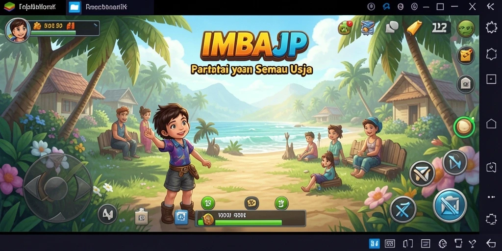 Tampilan gameplay santai dari IMBAJP dengan berbagai mini-game seru.