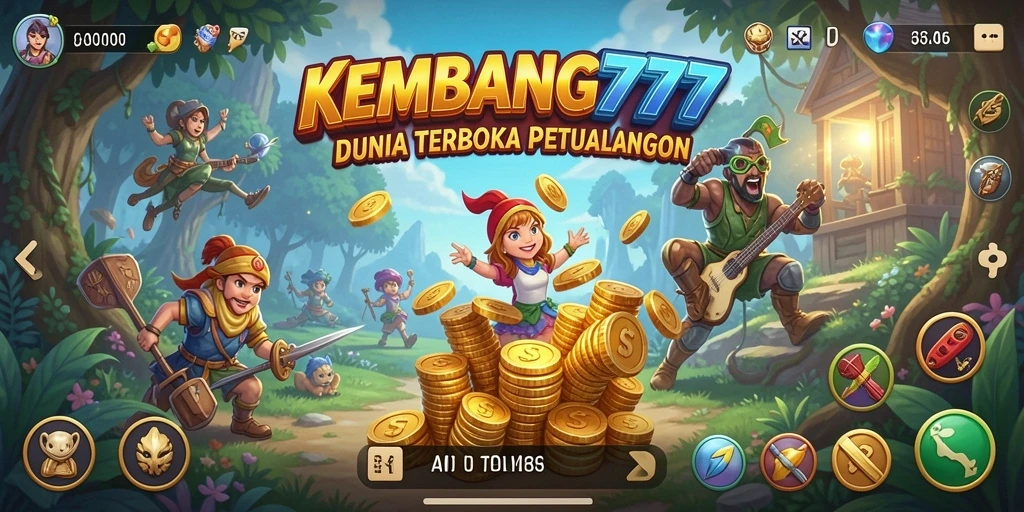 Screenshot gameplay KEMBANG777 yang menampilkan petualangan seru di dunia terbuka.