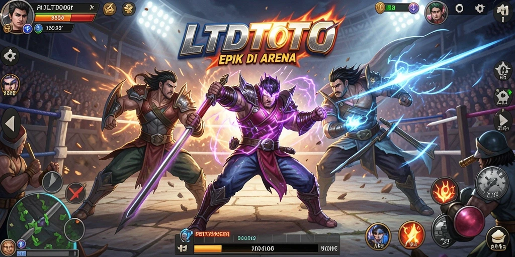 Tampilan gameplay LTDTOTO yang mendebarkan saat pertarungan berlangsung.