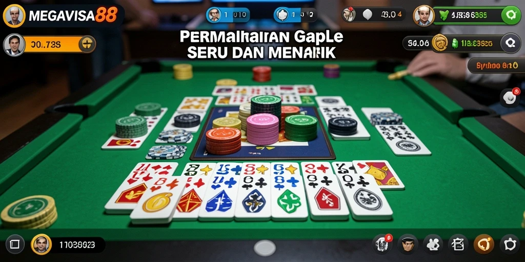 Tampilan gameplay seru MEGAVISA88 dalam permainan Gaple.