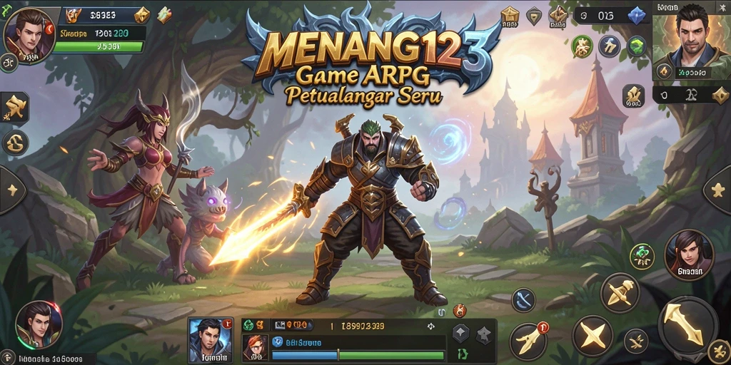 Tampilan gameplay <strong>MENANG123</strong> dengan aksi pertempuran yang seru dan karakter menawan.