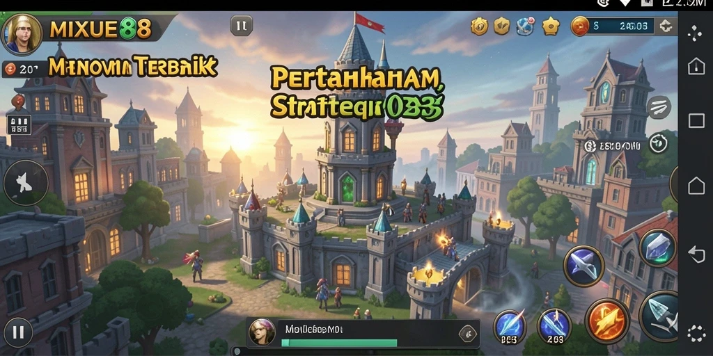 Tampilan gameplay Tower Defense MIXUE88 yang menegangkan dan seru.