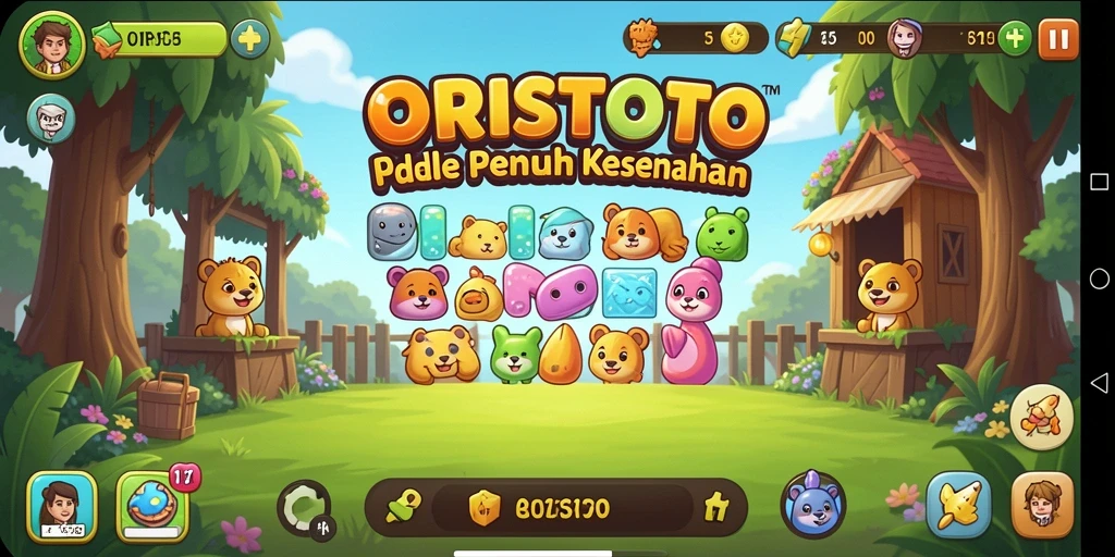 Tampilan gameplay <strong>ORISTOTO</strong> yang menawan dan penuh warna.