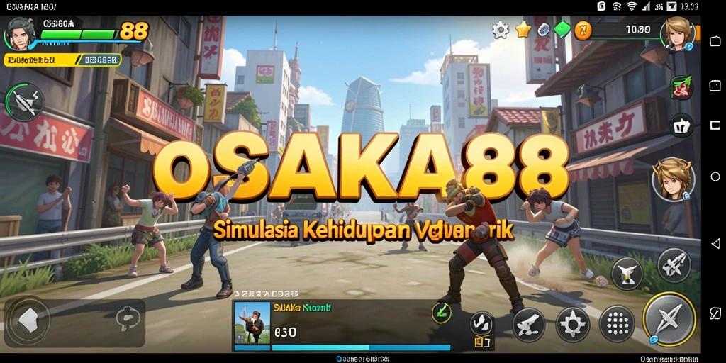 Tampilan menarik dalam gameplay OSAKA88 yang menampilkan kehidupan virtual.