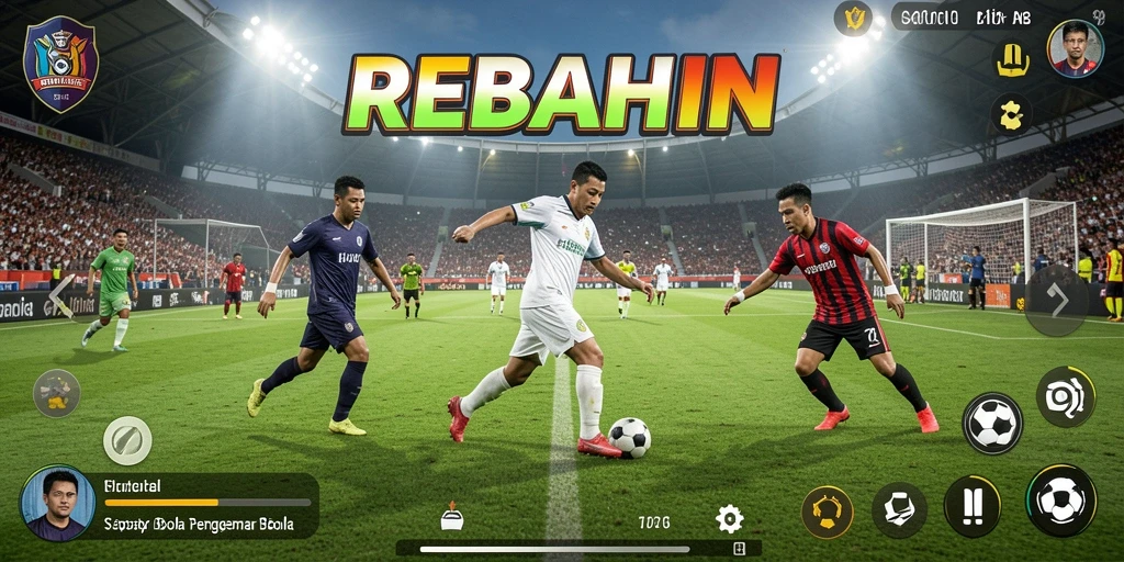 Tangkapan layar menampilkan laga seru dalam REBAHIN.