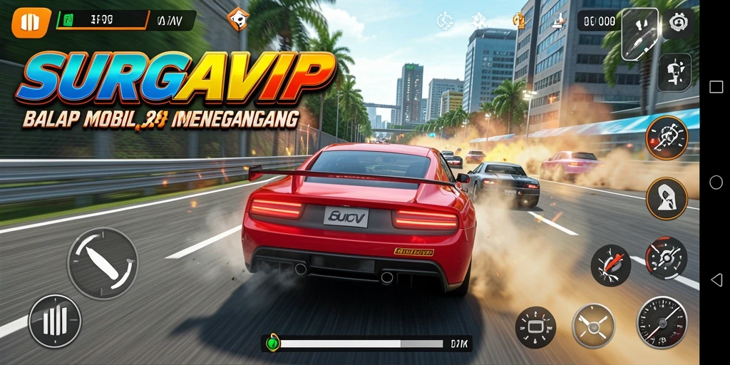 Gameplay Racing SURGAVIP yang sangat menegangkan dan seru