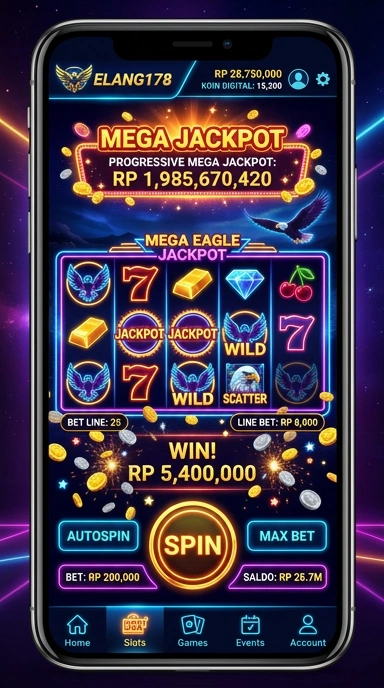 Tampilan aplikasi elang178 yang sederhana dan mudah dinavigasi.